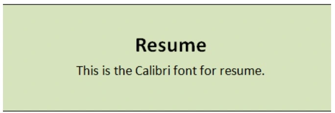 Calibri Font