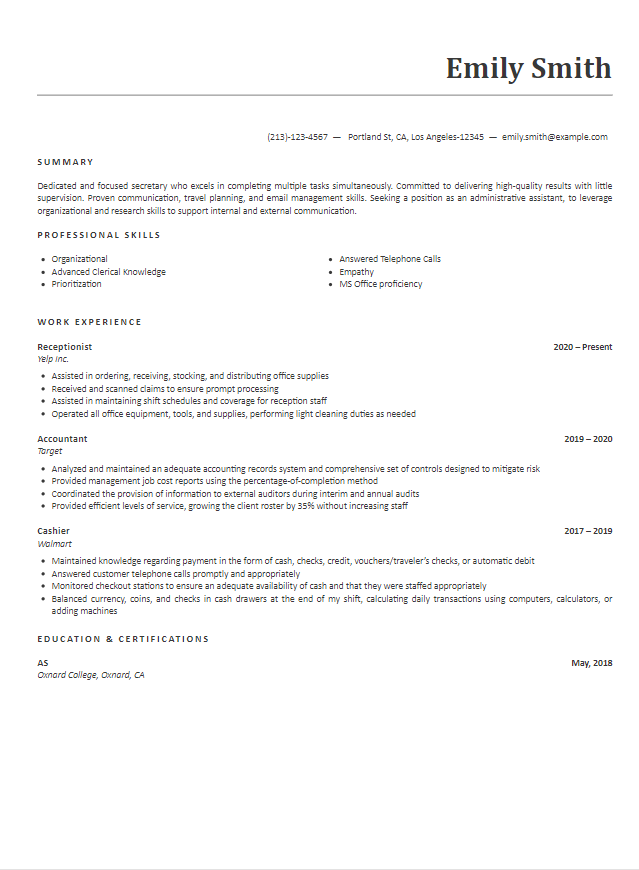 Simple Resume Templates