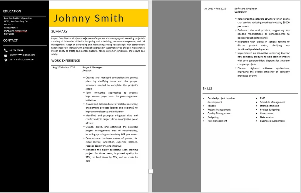 2 page resume