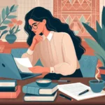 this is an image of a girl writing "Summary For Resume with No Experience"