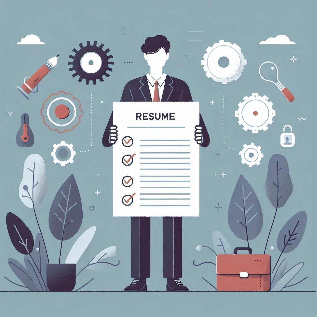 Image demonstrate a person holding a resume with unique skills on it