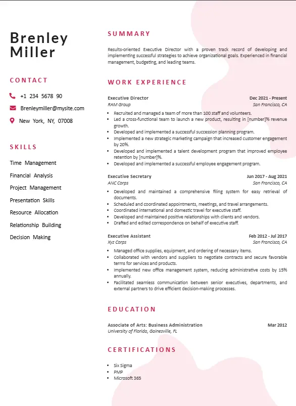 This resume is an example for "technical executive assistant resume". It is an attractive template design that will catch the eyes of employer. 