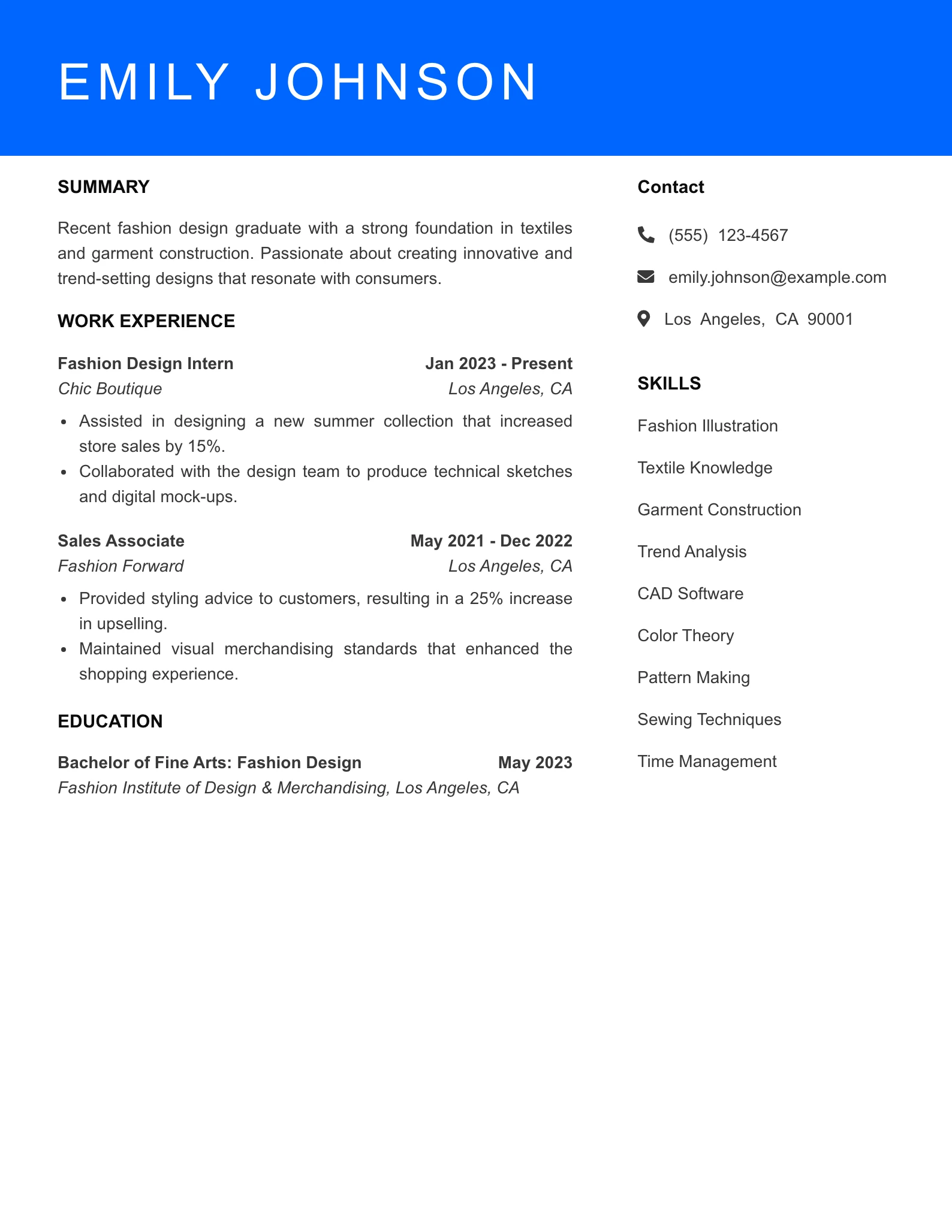 Entry Level Resume Preview