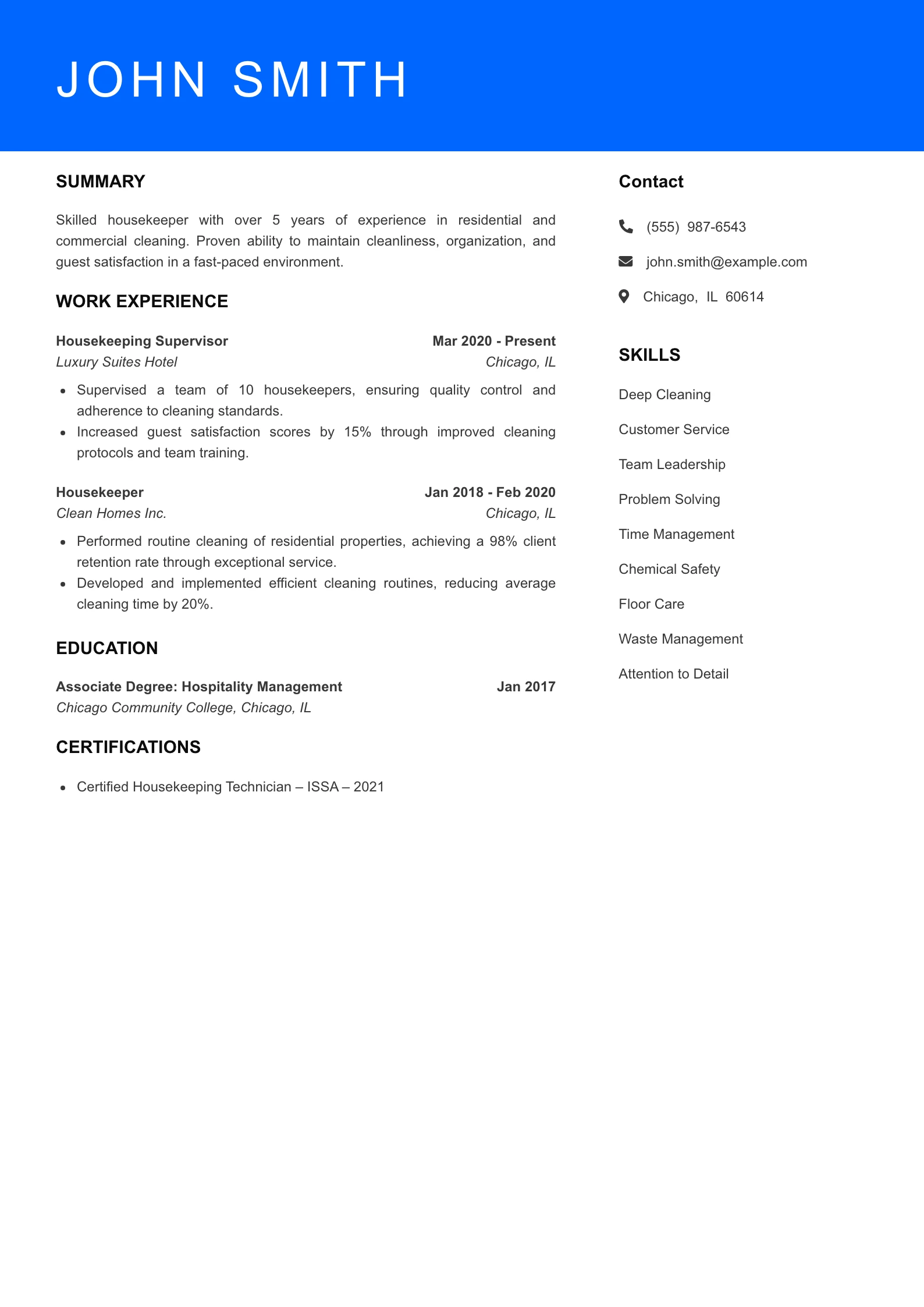 Mid Level Resume Preview