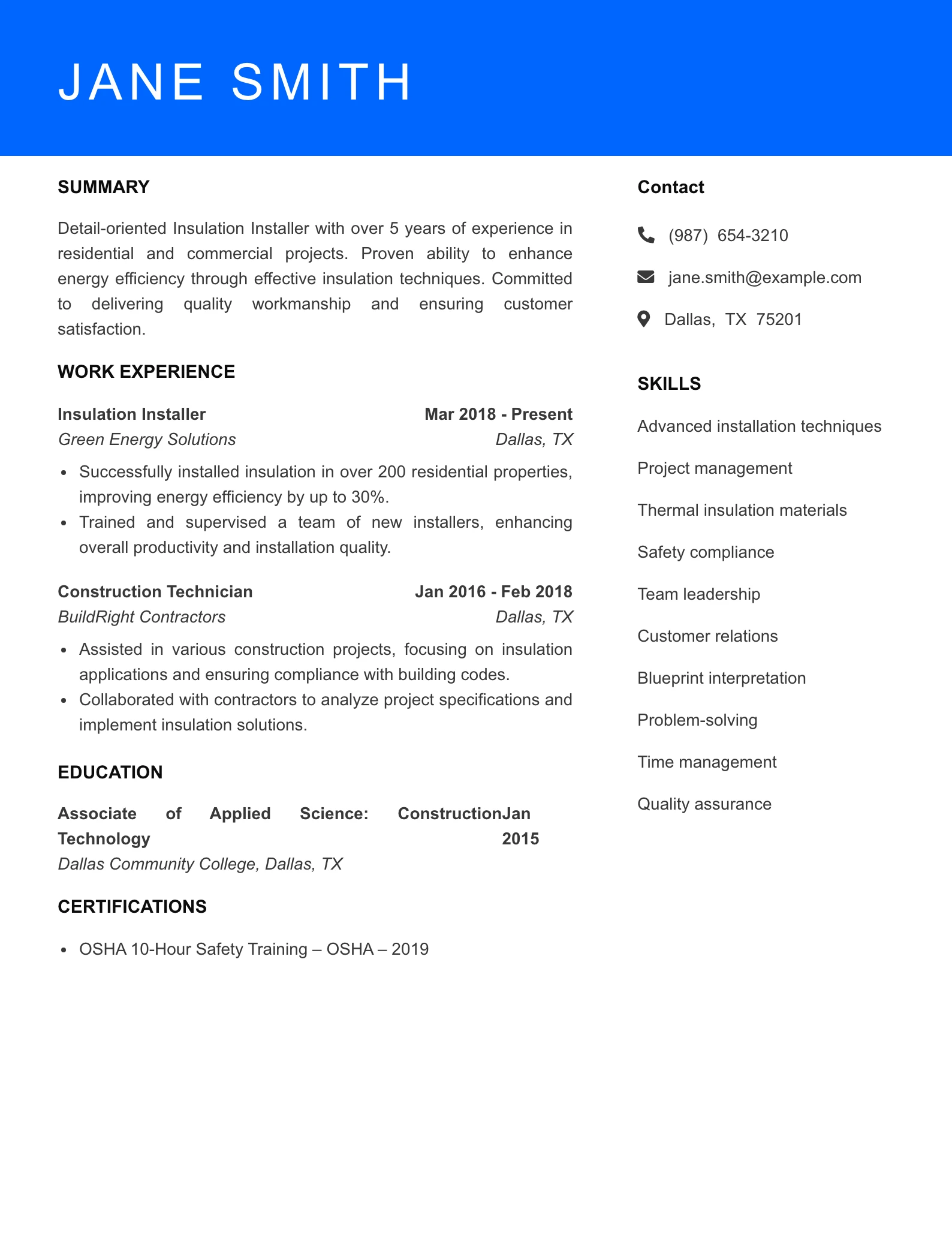 Mid Level Resume Preview