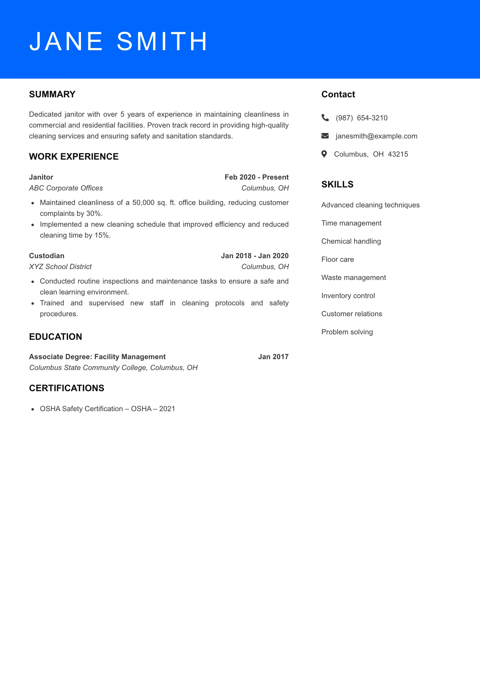 Mid Level Resume Preview