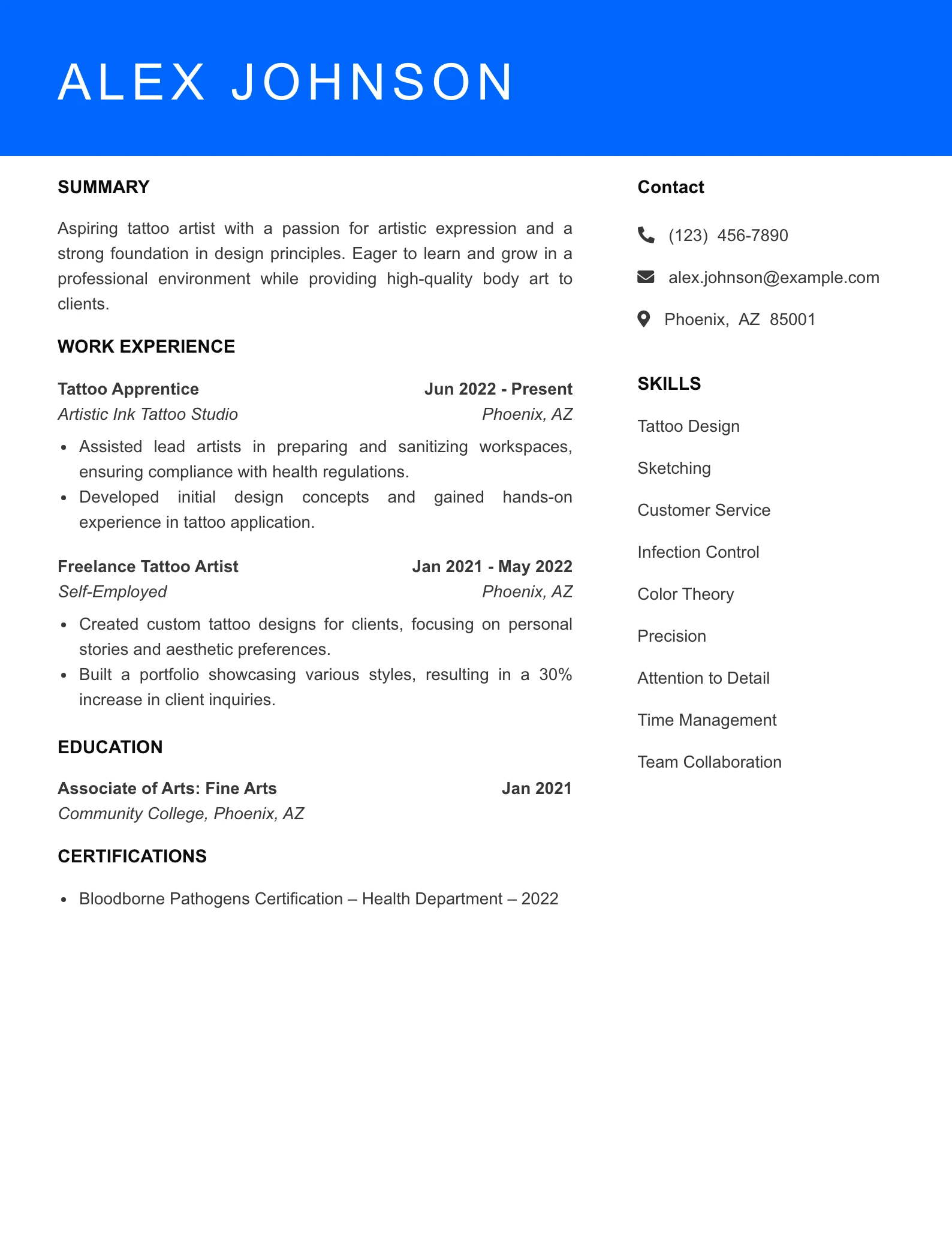 Entry Level Resume Preview