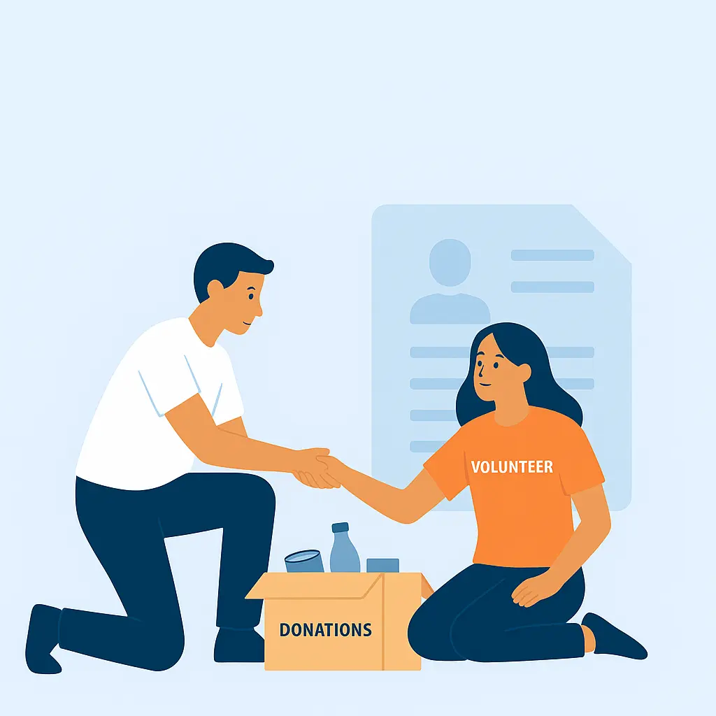 This is featured image for article on "how to list your volunteer experience on your resume"