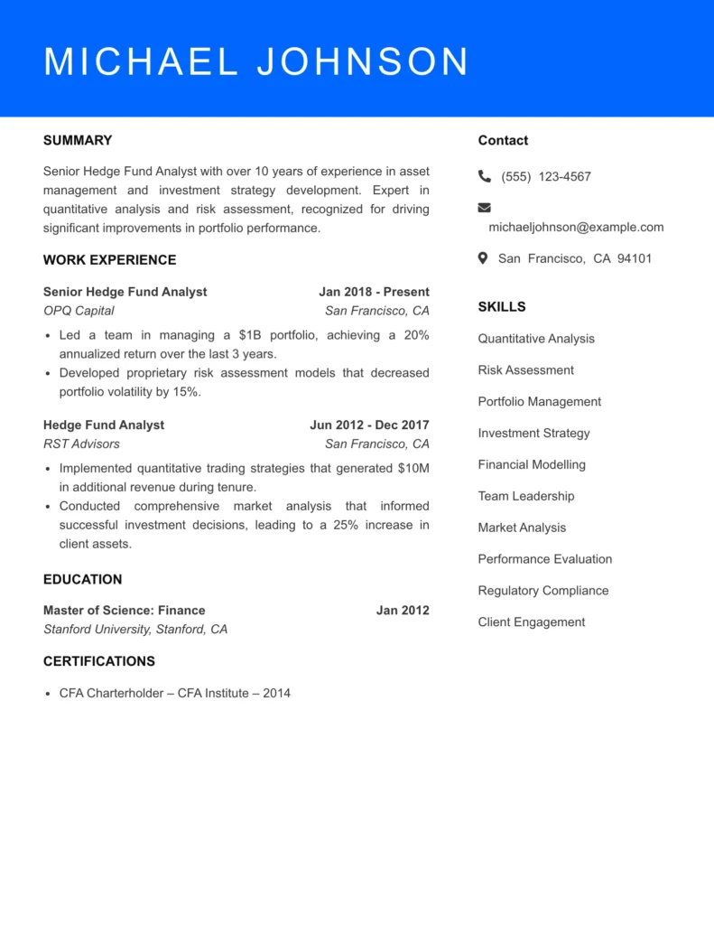 ATS Friendly Resume Template