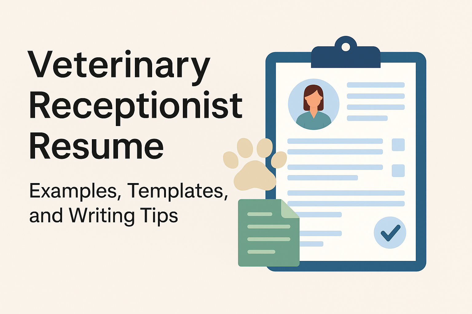 Veterinary Receptionist Resume: Examples, Templates, and Writing Tips