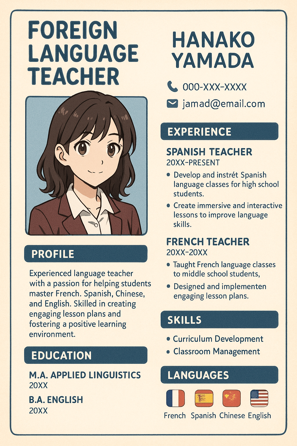 Foreign Language Teacher Resume: Example, Template, and Writing Guide