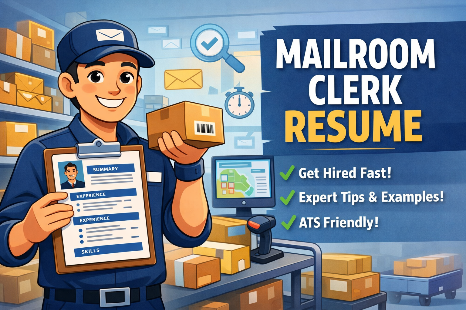 Mailroom Clerk Resume