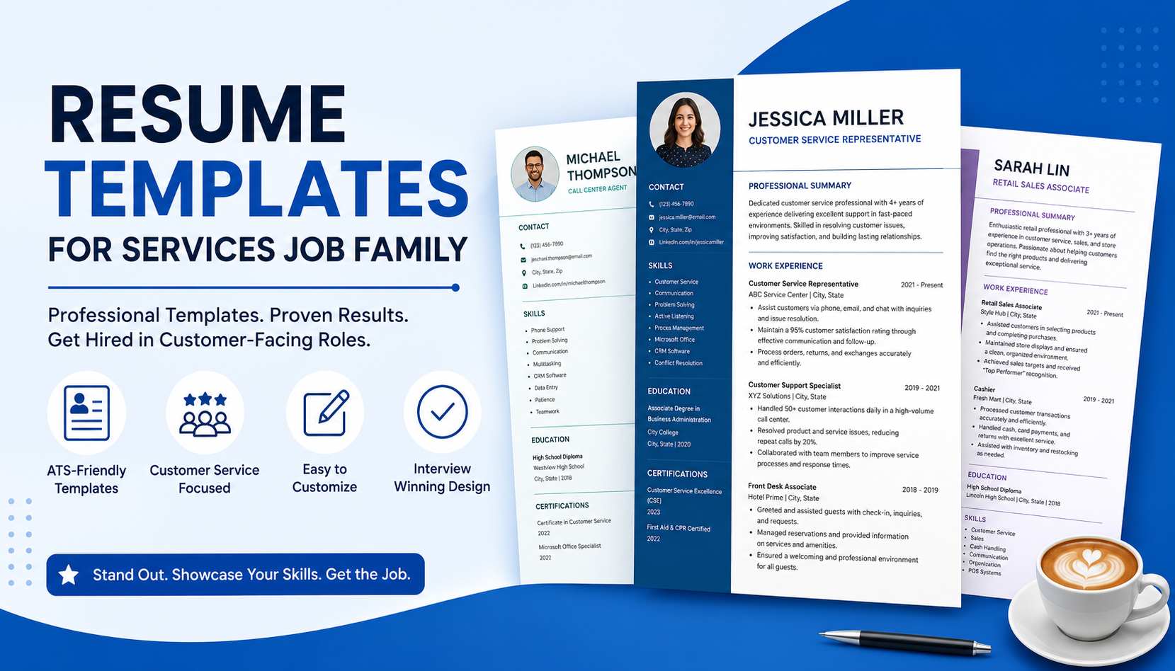 Resume Templates For Services Job Family
