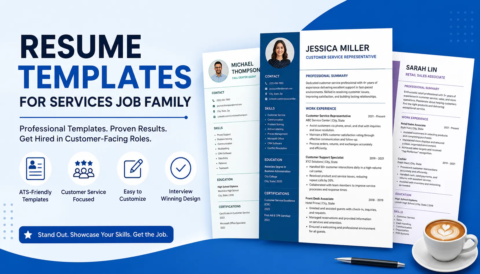 Resume Templates for Services Job Family: Professional ATS-Friendly Designs