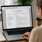 How To Name Resume File – job seeker reviewing a professionally named resume PDF on a laptop before submitting a job application.