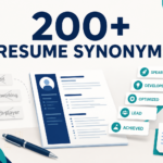 Resume featuring stronger action verbs and 200+ resume synonyms to replace repetitive words.