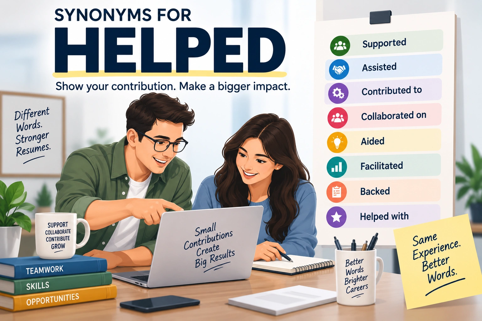 Better Ways to Say “Helped” on a Resume – with Examples